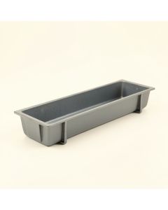 Harbor Branch Empty Railing Planter With Integral Brackets - Gray (synthetic illustration; no displayed measurements)