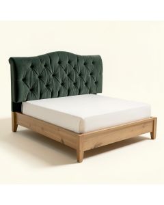 Bittinger Nail Button Tufted Wingback Upholstered Standard Bed (synthetic illustration; no displayed measurements)