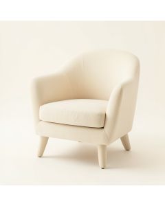 Clay Branch Upholstered Armchair - Cream (synthetic illustration; no displayed measurements)
