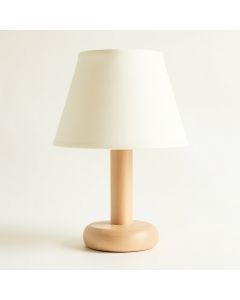 Cedar Crest Table Lamp With A Plain Fabric Shade - Cream (synthetic illustration; no displayed measurements)