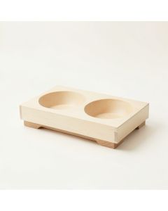 Stone Crest Pet Feeding Stand With Two Plain Empty Bowls - Ivory (synthetic illustration; no displayed measurements)