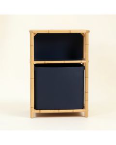 Cove Canyon Freestanding Pull-Out Hamper Cabinet - Navy (synthetic illustration; no displayed measurements)