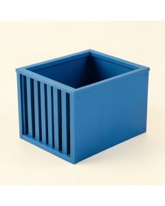 Willow Crest Empty Furniture-Style Litter Enclosure - Blue (synthetic illustration; no displayed measurements)