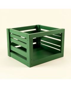 Laurel Edge Empty Furniture-Style Pet Crate - Green (synthetic illustration; no displayed measurements)