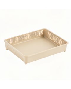 Ash Crest Empty Under-Desk Cable Tray - Beige (synthetic illustration; no displayed measurements)