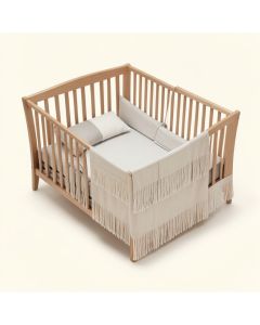 Fringe 4 Piece Crib Bedding Set (synthetic illustration; no displayed measurements)