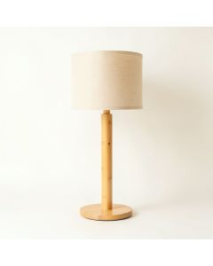 Glen Dale Floor Lamp With A Plain Fabric Shade - Beige (synthetic illustration; no displayed measurements)