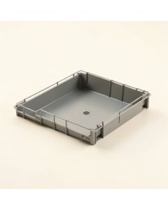 Bay Brook Empty Under-Desk Cable Tray - Gray (synthetic illustration; no displayed measurements)