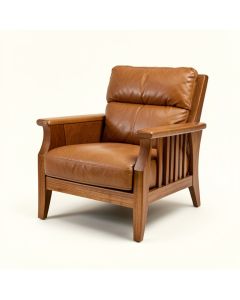 Aguilera 26 '' Wide Top Grain Leather Lounge Chair (synthetic illustration; no displayed measurements)