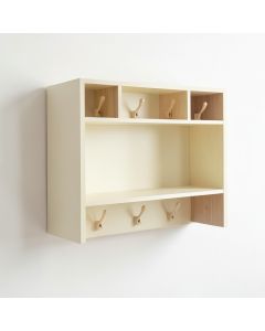 Hazel Bluff Wall-Mounted Entryway Organizer Shelf - Cream (synthetic illustration; no displayed measurements)