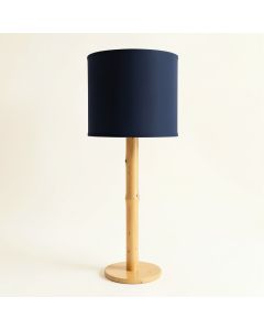 Laurel Crest Floor Lamp With A Plain Fabric Shade - Navy (synthetic illustration; no displayed measurements)