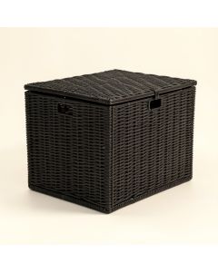47 Gallon Rattan Deck Box (synthetic illustration; no displayed measurements)