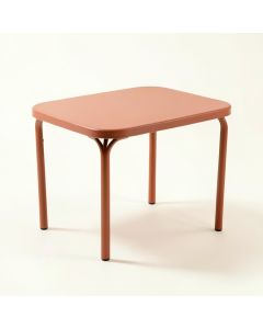 Moss Bend Compact Balcony Table - Terracotta (synthetic illustration; no displayed measurements)