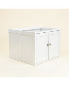 Elm Canyon Empty Furniture-Style Litter Enclosure - White (synthetic illustration; no displayed measurements)