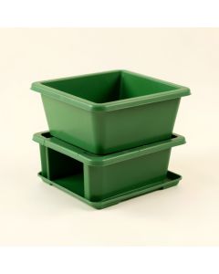 Reed Bluff Empty Raised Planter - Green (synthetic illustration; no displayed measurements)