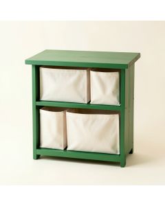 Cedar Dell Laundry Sorting Station With Plain Removable Bags - Green (synthetic illustration; no displayed measurements)