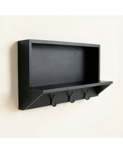 Cliff Canyon Wall-Mounted Entryway Organizer Shelf - Black (synthetic illustration; no displayed measurements)