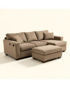 Mcclelland 96 '' Wide Sofa & Chaise With Ottoman (synthetic illustration; no displayed measurements)