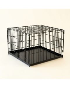 Clay Branch Empty Furniture-Style Pet Crate - Black (synthetic illustration; no displayed measurements)