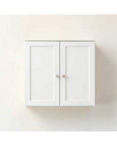 Ash Arc Wall-Mounted Entry Cabinet (synthetic illustration; no displayed measurements)