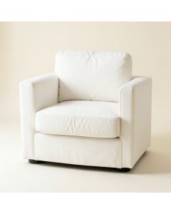 Flint Falls Upholstered Armchair - White (synthetic illustration; no displayed measurements)