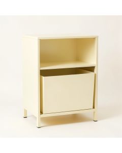 Vale Dell Freestanding Pull-Out Hamper Cabinet - Cream (synthetic illustration; no displayed measurements)