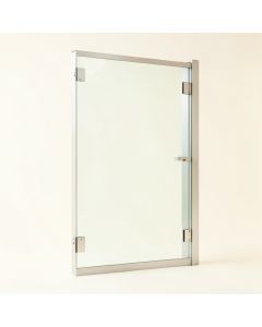 48 '' - 49 '' W X 72 '' H Door Opening Frameless Shower Door (synthetic illustration; no displayed measurements)
