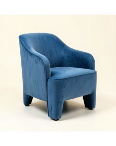Strine Velvet Side Chair In Blue (synthetic illustration; no displayed measurements)