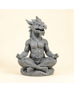 Williamsfield Zen Meditating Fiery Yoga Dragon Garden Statue (synthetic illustration; no displayed measurements)