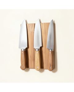 Utensils Knife Metal And Wood Panel Wall Décor (synthetic illustration; no displayed measurements)