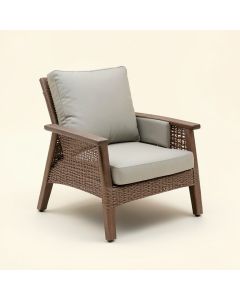 Arliss Lounge Patio Chair With Cushions (synthetic illustration; no displayed measurements)