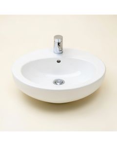 White Ceramic Oval Undermount Bathroom Sink With Overflow (synthetic illustration; no displayed measurements)