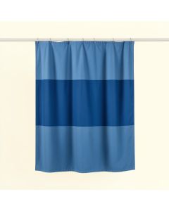 Sage Bend Shower Curtain Hanging Flat From A Plain Rod - Blue (synthetic illustration; no displayed measurements)