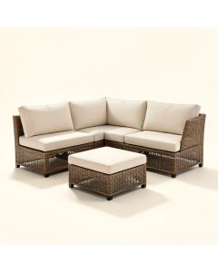 Pangkal Pinang Patio Sectional With Cushions (synthetic illustration; no displayed measurements)