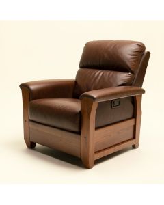 Dracut Faux Leather Manual Club Recliner (synthetic illustration; no displayed measurements)