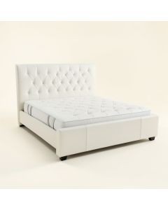 Flesher High Riser Sfull Tufted Upholstered Sleigh Platform Bed (synthetic illustration; no displayed measurements)