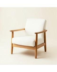 Cedar Bridge Upholstered Armchair - White (synthetic illustration; no displayed measurements)