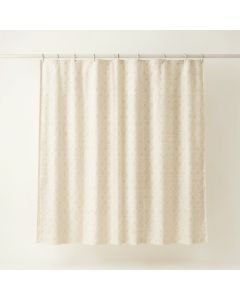 Summit Branch Shower Curtain Hanging Flat From A Plain Rod - Ivory (synthetic illustration; no displayed measurements)