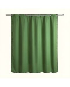 Aspen Edge Shower Curtain Hanging Flat From A Plain Rod - Green (synthetic illustration; no displayed measurements)