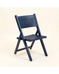 Heath Bluff Folding Outdoor Chair - Navy (synthetic illustration; no displayed measurements)