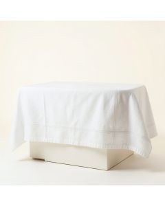 Reed Crest Flat Bed Sheet - White (synthetic illustration; no displayed measurements)