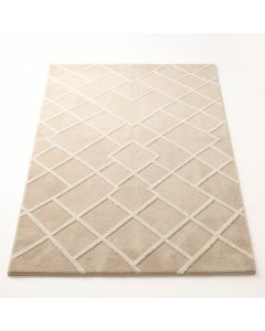 Flint Bluff Rectangular Area Rug - Beige (synthetic illustration; no displayed measurements)
