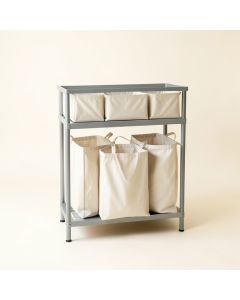Hill Branch Laundry Sorting Station With Plain Removable Bags - Gray (synthetic illustration; no displayed measurements)