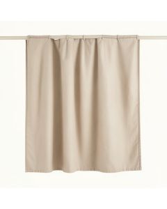 Juniper Bridge Shower Curtain Hanging Flat From A Plain Rod - Beige (synthetic illustration; no displayed measurements)