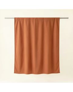 Briar Branch Shower Curtain Hanging Flat From A Plain Rod - Terracotta (synthetic illustration; no displayed measurements)