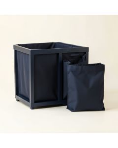 Rowan Brook Laundry Sorting Station With Plain Removable Bags - Navy (synthetic illustration; no displayed measurements)