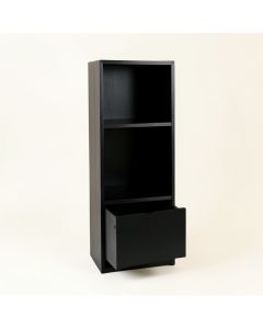 Meadow Dell Narrow Cubby Tower - Black (synthetic illustration; no displayed measurements)