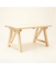 Wren Crest Empty Workshop Workbench - Ivory (synthetic illustration; no displayed measurements)
