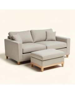 Jeddito 107.5 '' Wide Linen Reversible Sofa & Chaise With Ottoman (synthetic illustration; no displayed measurements)