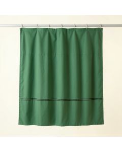 Sage Brook Shower Curtain Hanging Flat From A Plain Rod - Green (synthetic illustration; no displayed measurements)